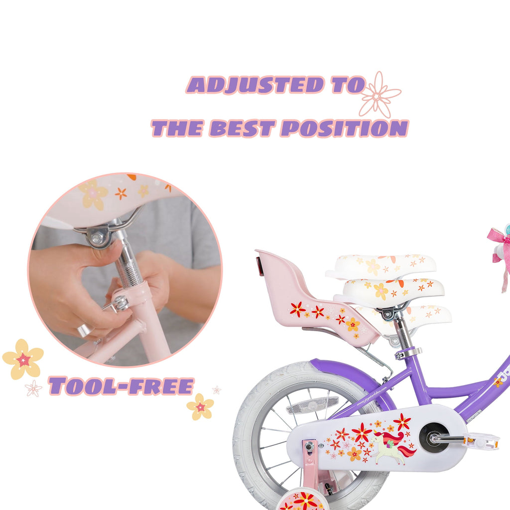 Joystar Unicorn 12inch Girls' Bike, Purple
