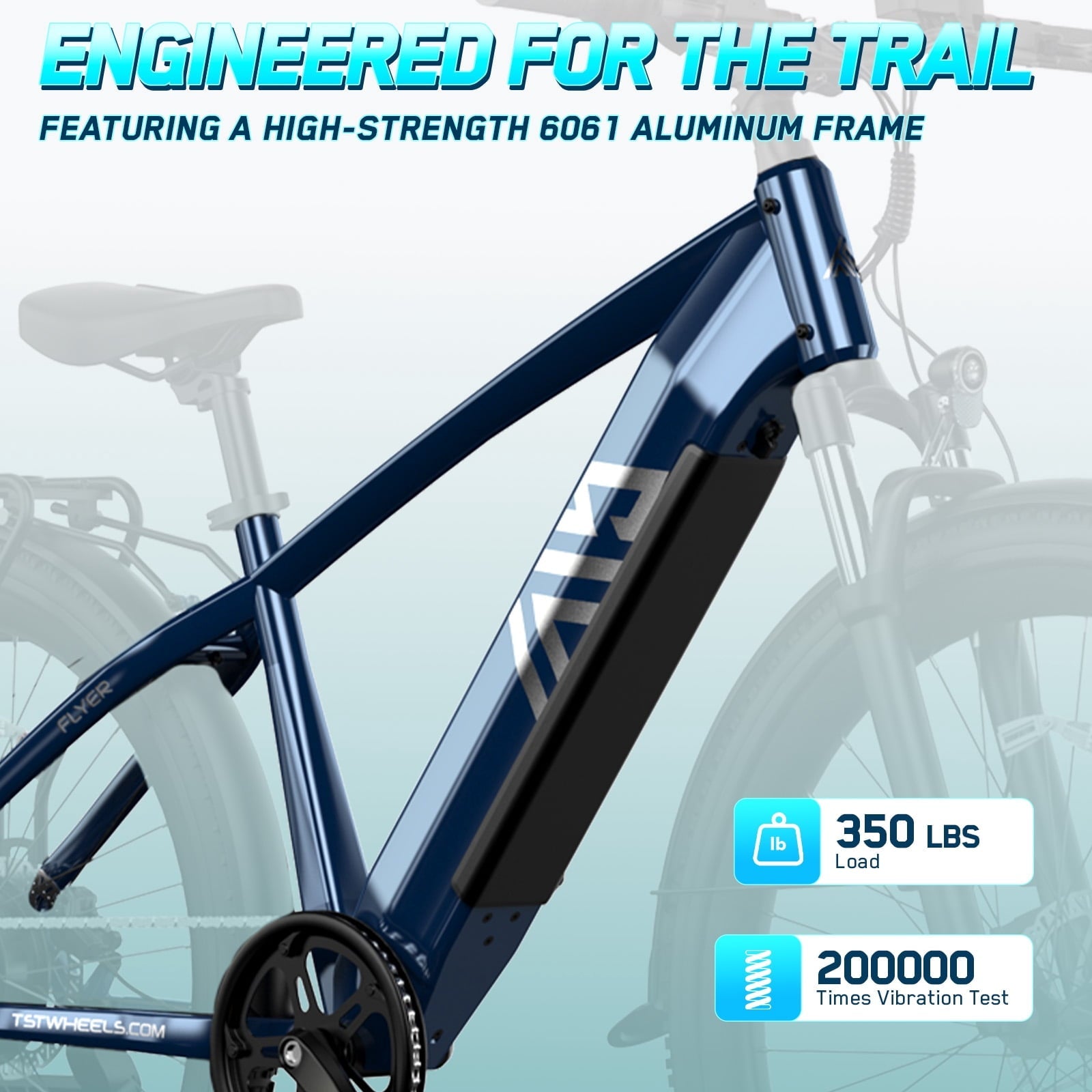 TST Electric Bike for Men, Peak 1000W E Mountain Bike, Electric Bicycle, 27.5 Tire EBike, Hydraulic Disc Brakes, 48V/15Ah Battery
