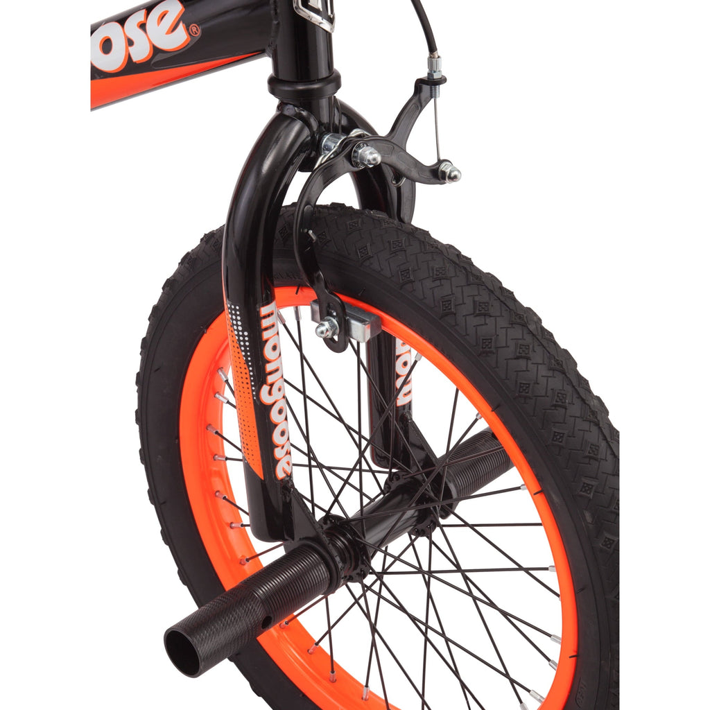 Mongoose Mutant Kids BMX Style Boys Bike, 16-in. Wheels, Kids Ages 3 - 5, Black & Orange