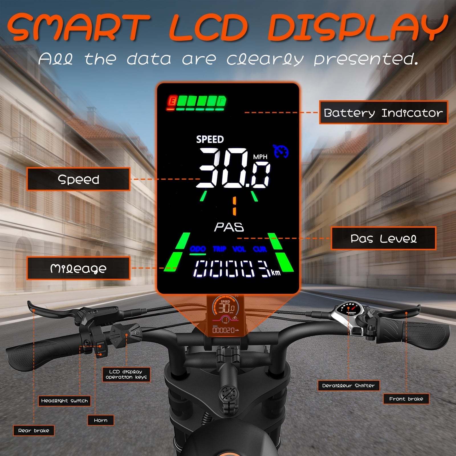 Electric Bike for Adults,750W Motor 1500W Peak,Top Speed 30MPH, Max 55miles,20×4.0 Fat Tires,48V 16.8Ah Battery,UL 2849,Fit for 18+