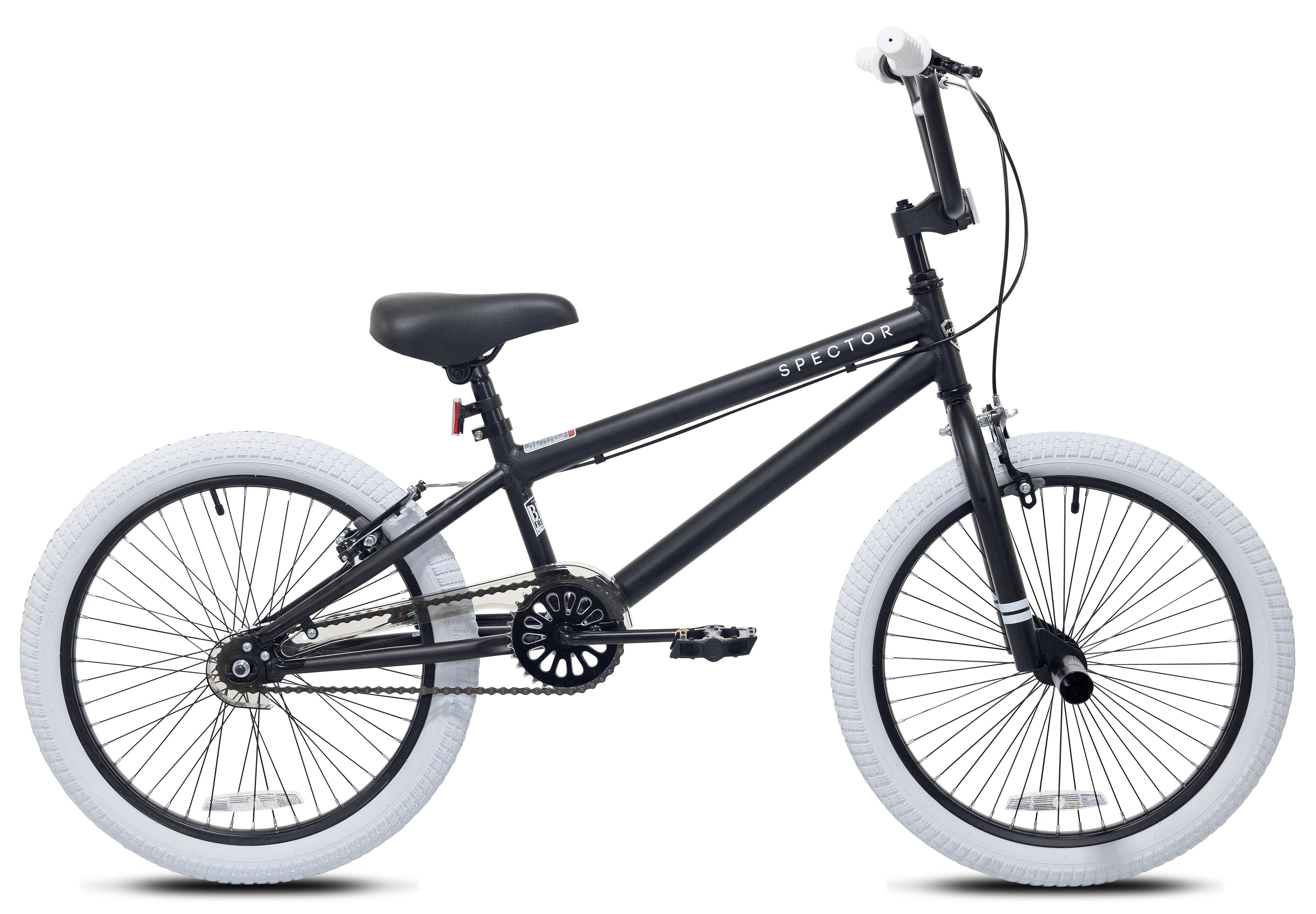 20 Kent Bicycles Spector BMX Bicycle, Fits Rider 4'2 - 5', Black/White, Child/Tween/Teen, Unisex