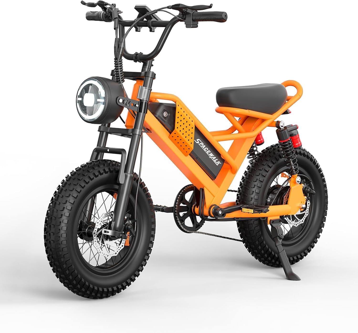 Spacewalk Small Electric Bike,16 Fat Tire Ebike,Compact Design,More Suitable for Riders Under 5'2, and Teenagers with 750W Motor, 21.7MPH with Removable 48V/15AH Battery,50-Miles Motorcycle