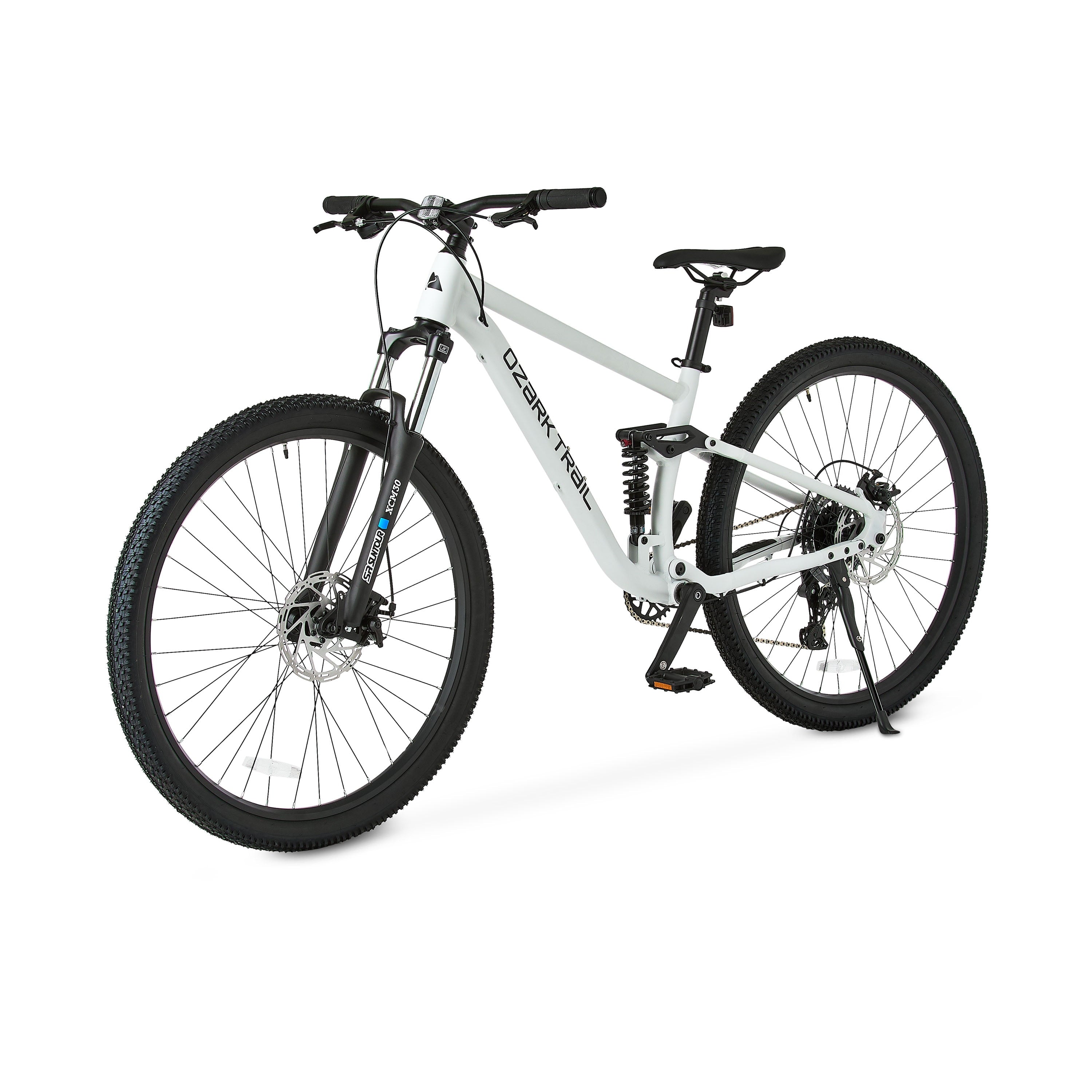 Ozark Trail 29 FS.2 Slalom Full Suspension Mountain Bike, 29 Wheels, Medium Frame, Fits Riders 5'6 - 5'9, Off-White, Adult