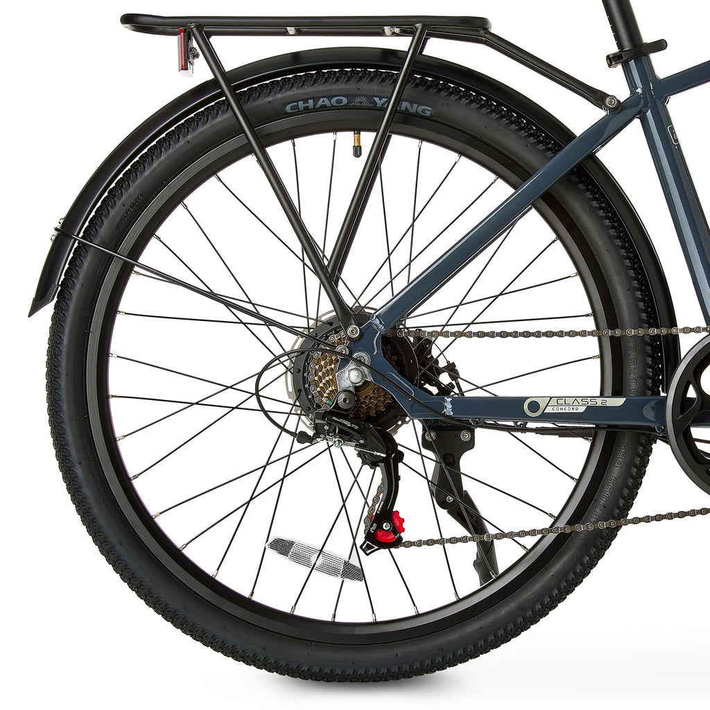 Concord 27.5 Aluminum Step-Over Electric Bike, 36V, Class 2, Gray - Unisex Adult