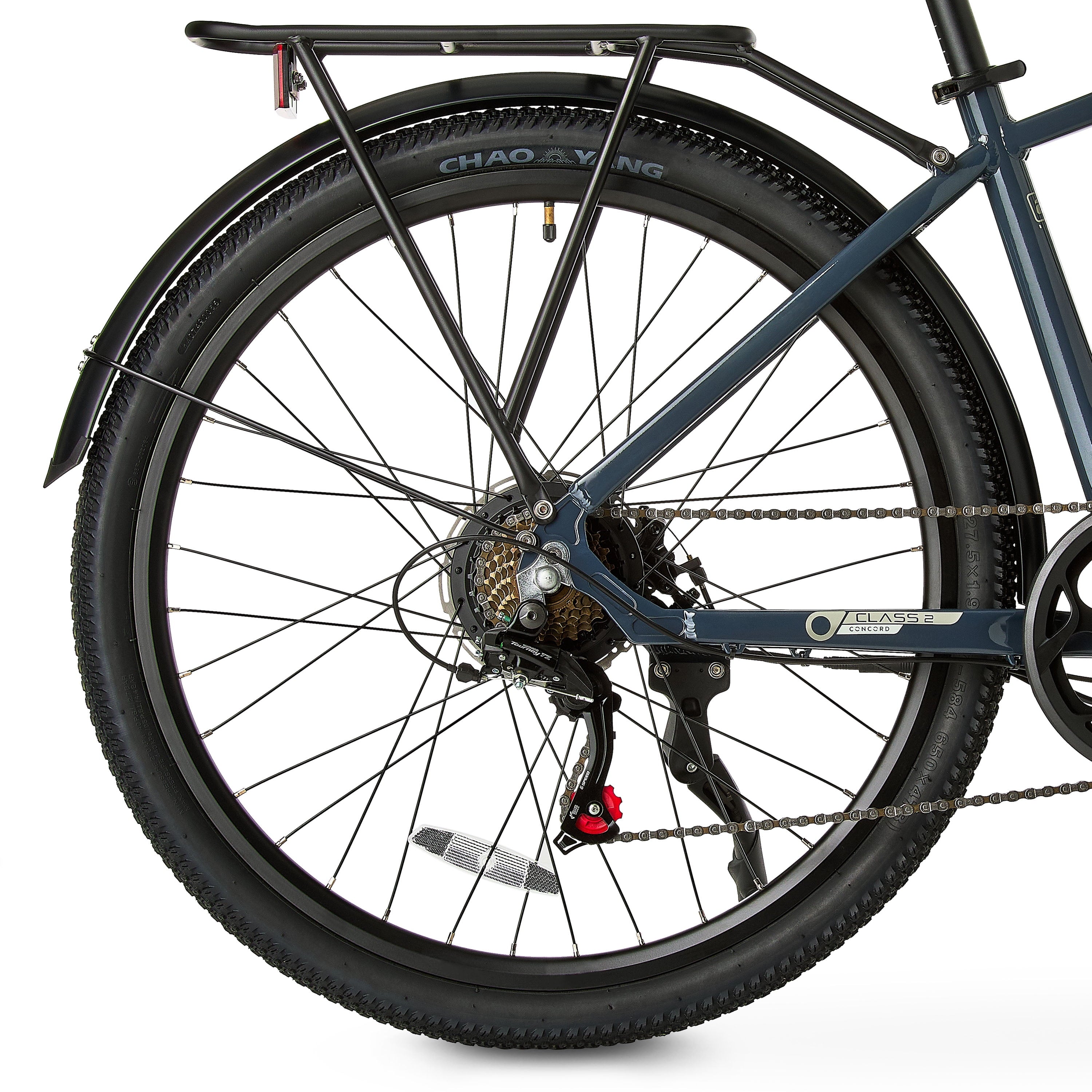 Concord 27.5 Aluminum Step-Over Electric Bike, 36V, Class 2, Gray - Unisex Adult