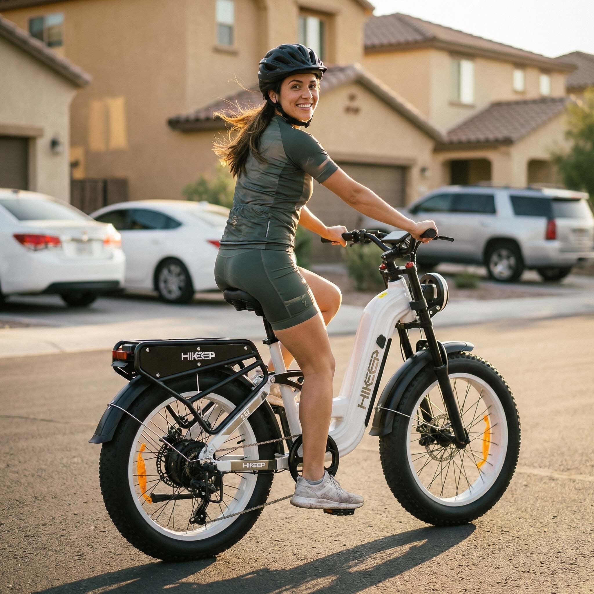HiKeep Electric Bike for Adults, 2000W 4000W Peak Motor, 48V 25Ah Removable Lithium Battery, 26x4 Fat Tire E-Bike, 7-Speed Shimano, Full Suspension, Rear Rack, UL 2849, Black