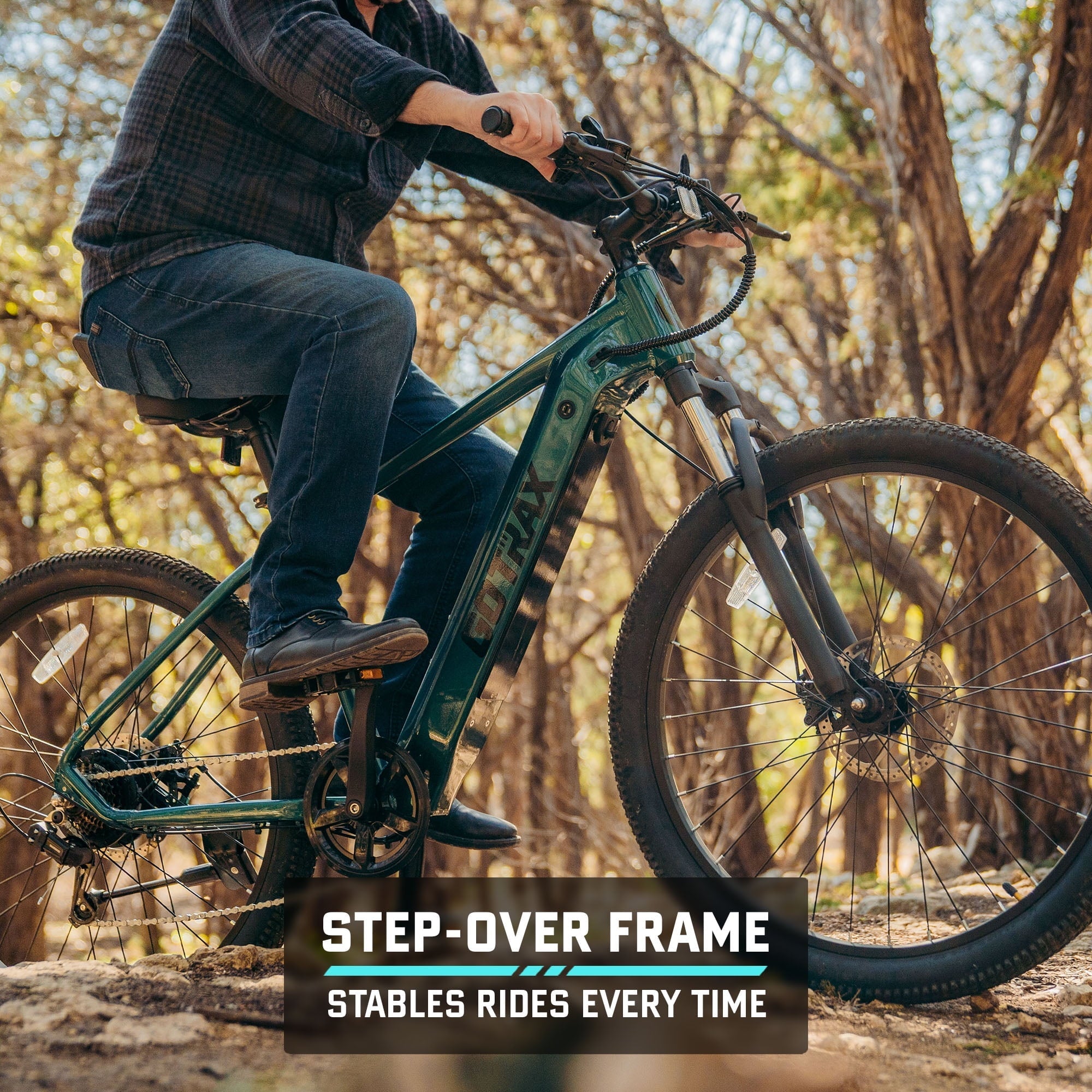 GOTRAX Approach 27.5 Step Over Electric Mountain Adult Bike with 350W Motor 20 MPH Up to 264lb, Black