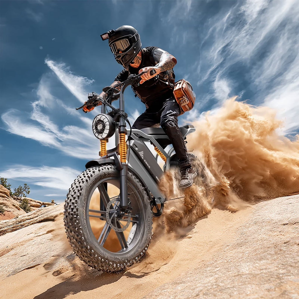 TST Electric Bike for Adults, 750W Peak 1500W Motor, 20x4 Fat Tire, E Mountain Bike, 48V/15AH UL2849