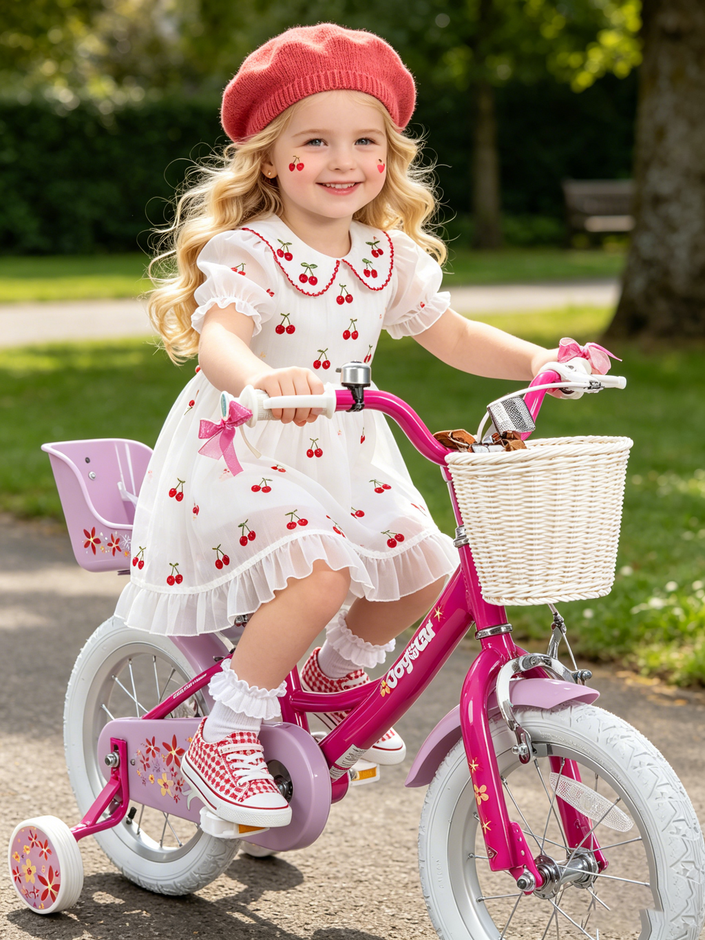 Joystar Unicorn 14inch Girls' Bike, Mint Pink