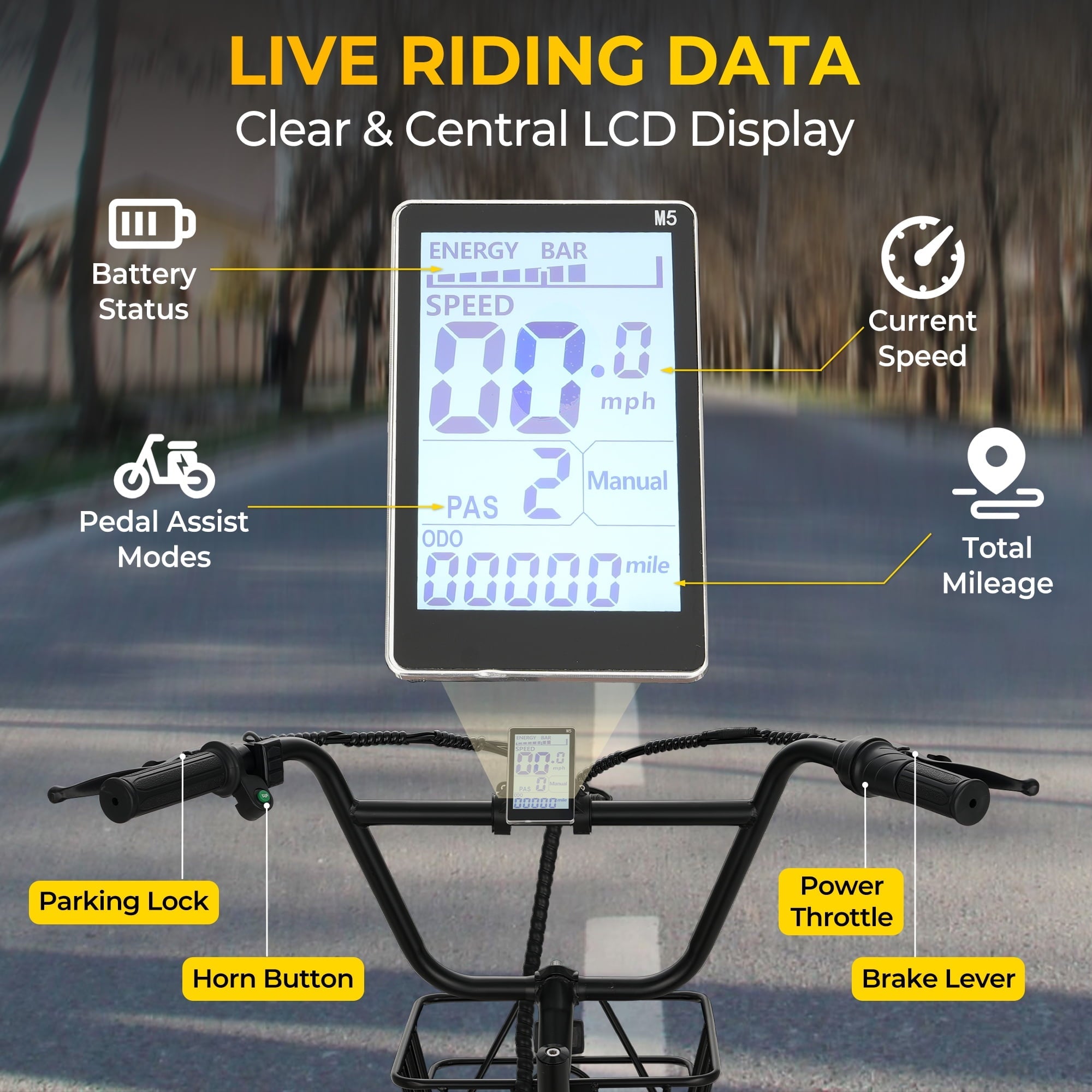 Electric Scooter Tricycle for Adults, 20” Folding Electric Trike,3 Wheels Electric Bicycle Bikes, Peak 1000W Step-Thru Etrike with 36V 13Ah UL2849  Removable Battery and Large Basket for Women Men