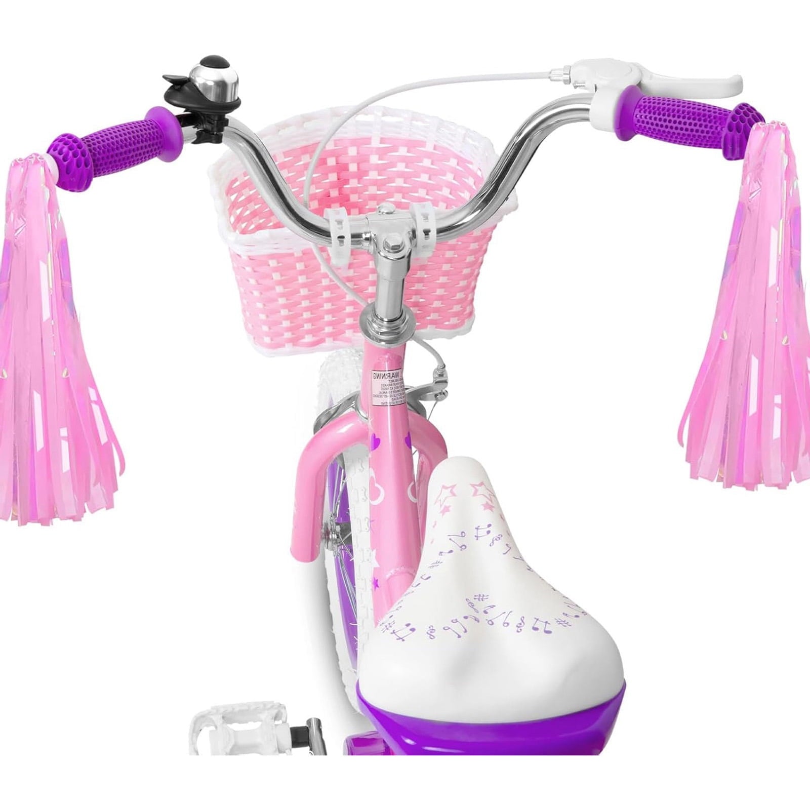 Hykolity 14 inch Girls Bike Princess Bicycle for Age 3-5 Years Old Rider Height 35-47 inch includes Training Wheel Basket Doll Seat Aqua Blue