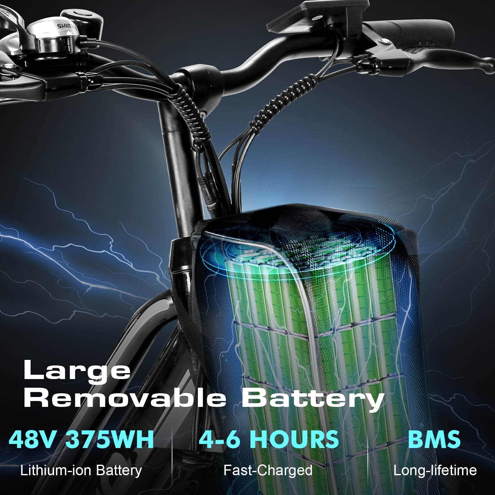 Vivi Electric Bike 26 City Commuter Electric Bike 48V 500W Step-Through Electric Bike 19.8MPH Electric Cruiser Bike Beach Bike with Cruise Control, UL2849 Certified