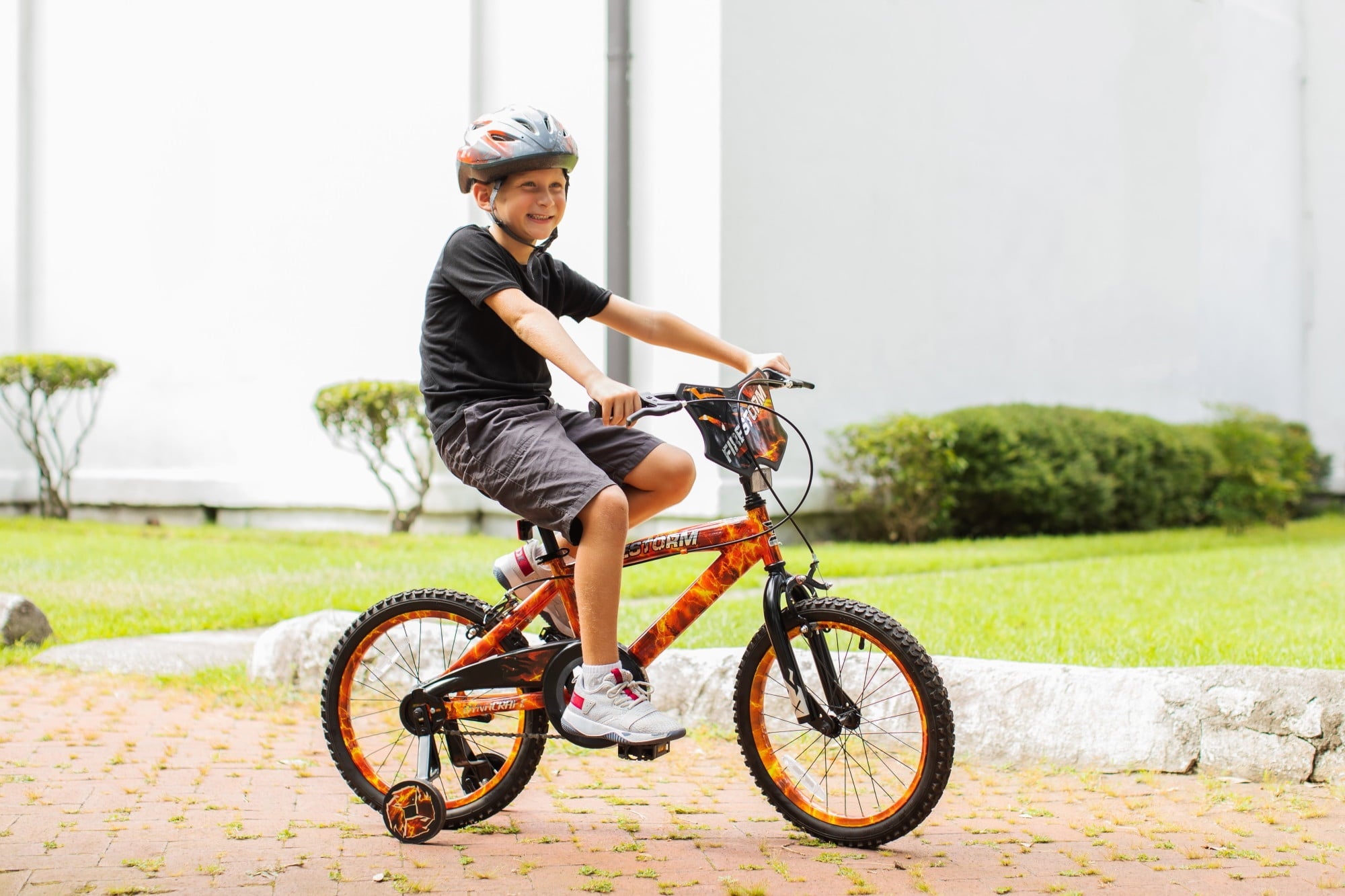 Dynacraft Firestorm Boys 18 BMX Bike, For Ages 6-9, Durable Steel Frame
