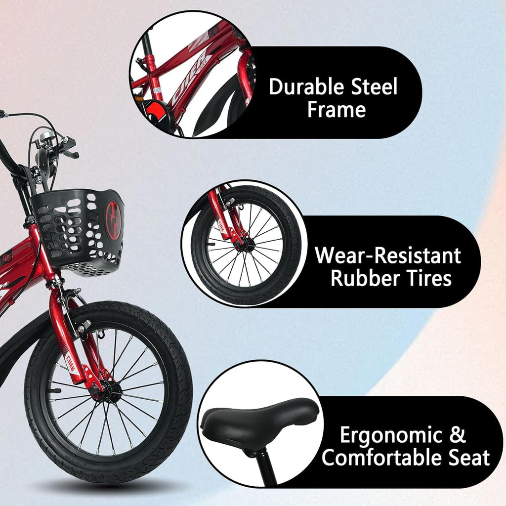 14 Kids Bikes for Girls and Boys, DEYGIA Kids' Bicycles with Training Wheels, Ages 3-5 Years