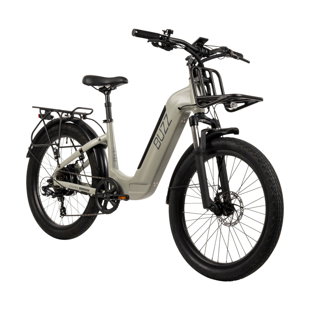 Buzz 24 Cerana 2 48V Electric Bike, Fits Riders 60+, Moss Green, Adult, Unisex
