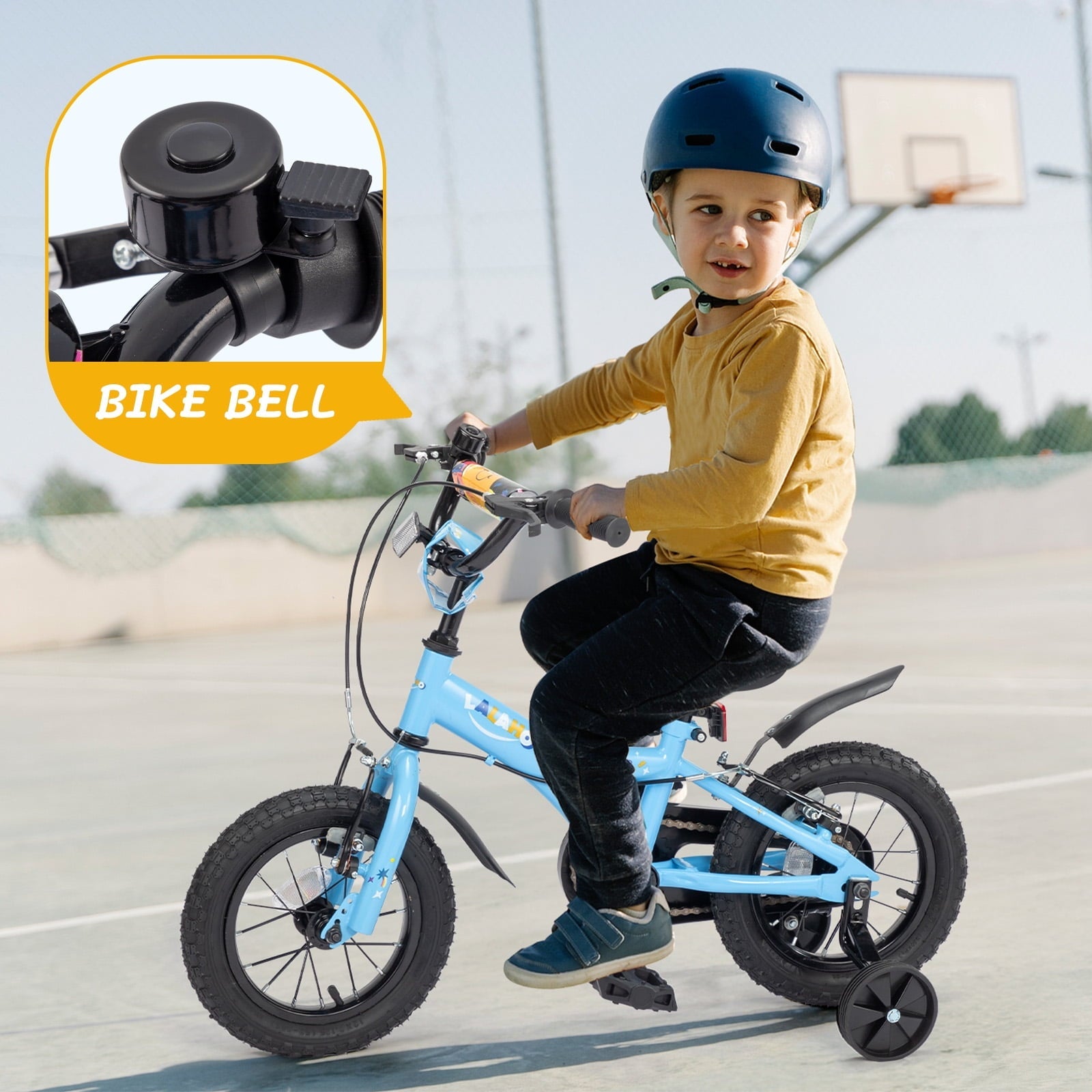 Ktaxon Bike, 18 Inch Bicycle with Training Wheels and Kickstand, Easy to Assemble, Learning to Ride, Blue