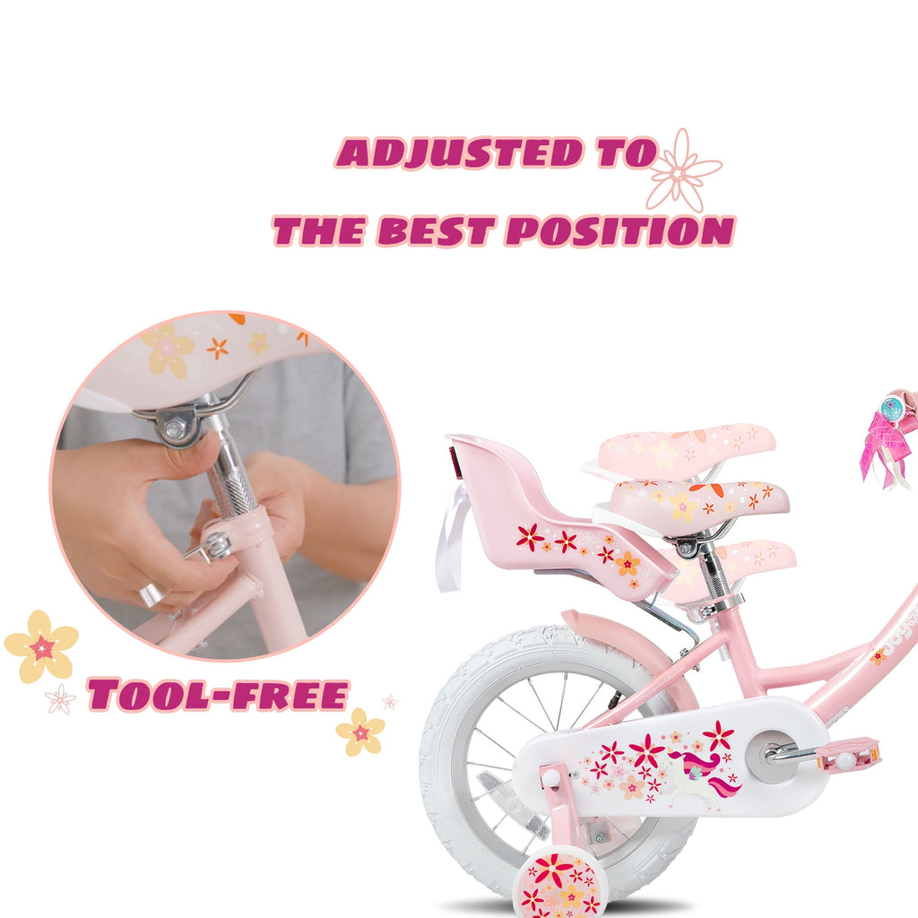 Joystar Unicorn 12inch Girls' Bike, Mint Purple