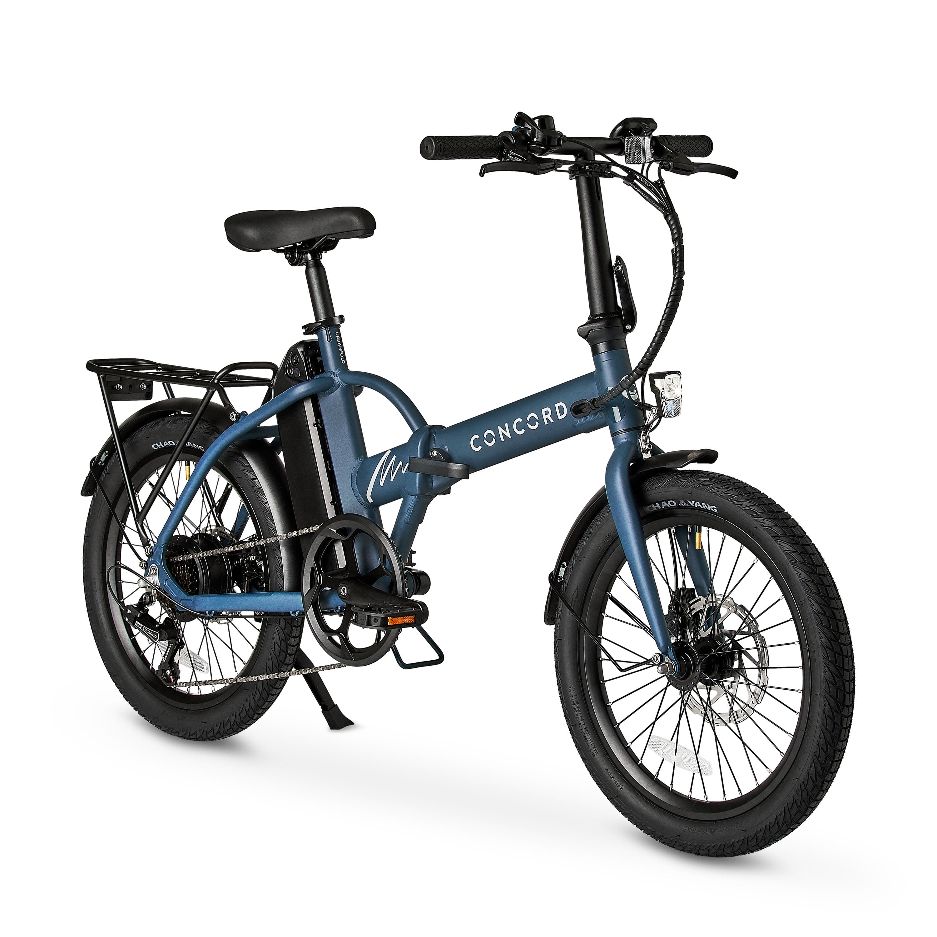 Concord 20 Urbanfold Electric Folding Bike, 36V, Class 2, Blue, Fits Riders 4'11 - 6'2, Adult, Unisex