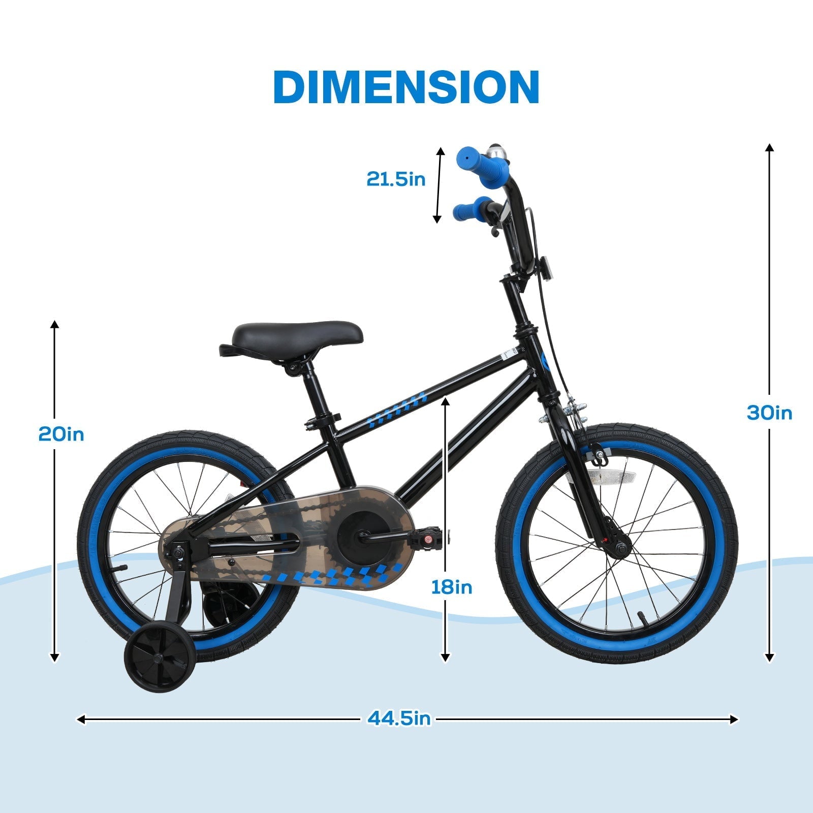 Hykolity Kids Bike Boy Girl Bicycle 16 inch for Children Age 4-6 Height 38-48 Child Sport Bike BMX Handbar includes Training Wheel White