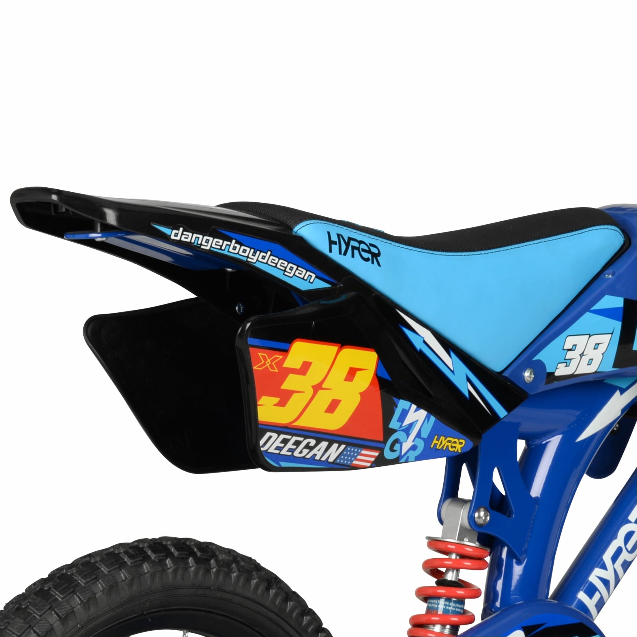Hyper Bicycles 16 'Danger Boy' Deegan Moto Bike, Children Ages 5-7, Blue