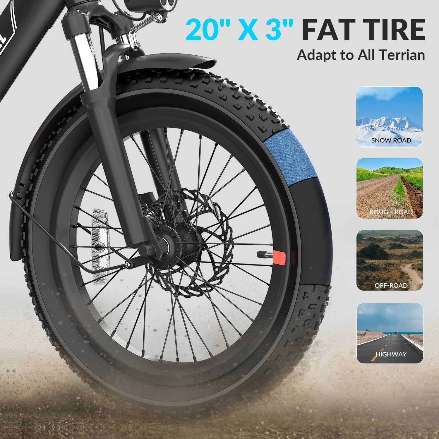 5TH WHEEL W11B 20 Fat Tire Electric Bike, 500W Foldable Adult E-bike with 48V 15.6Ah Removable Battery, Electric Bicycle with 7 Speed, UL2849, White