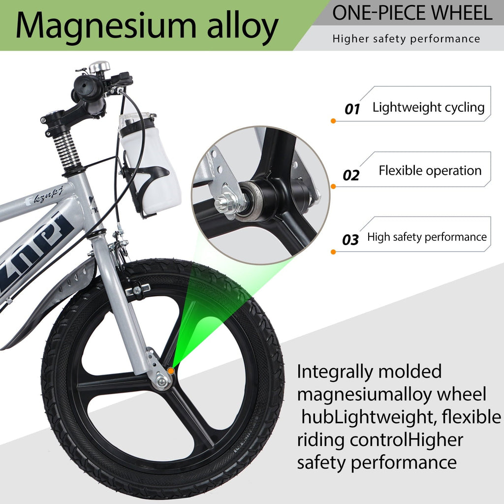 18 inch Kids Bike for Boys and Girls, SHINPT Kids Bicycle with Training Wheels, Bicycle for Kids Ages 5-9 , 18 Boys Bike with Adjustable Saddle&Handlebar, Girls Bike for Kids for Outdoor, Park