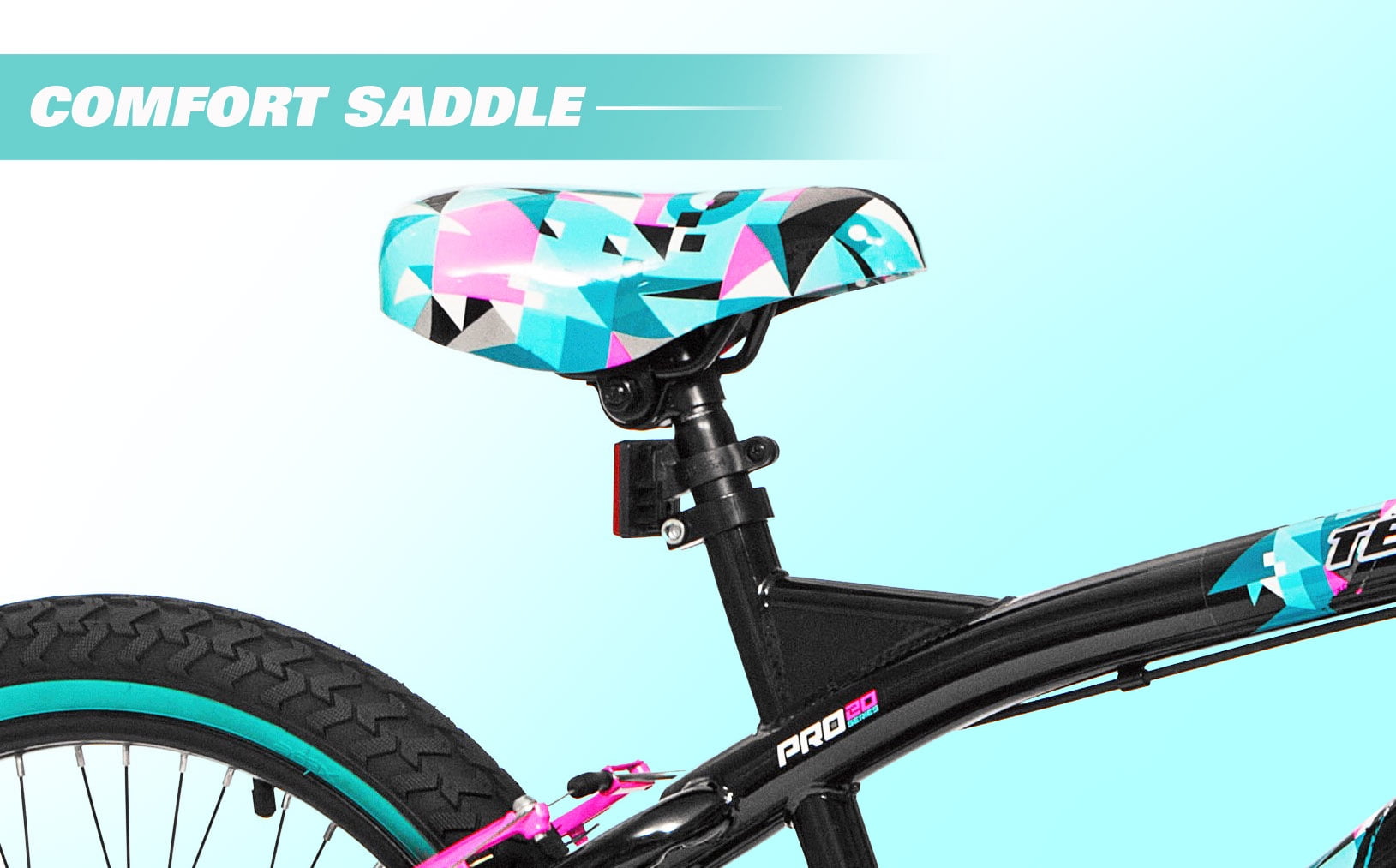 20 Kent Tempest BMX Bicycle, Fits Riders 4'2 - 5', Black/Aqua, Child, Unisex