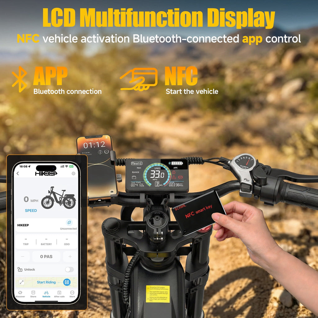 HiKeep Electric Bike for Adults, 2000W 4000W Peak Motor, 48V 25Ah Removable Lithium Battery, 26x4 Fat Tire E-Bike, 7-Speed Shimano, Full Suspension, Rear Rack, UL 2849, Black