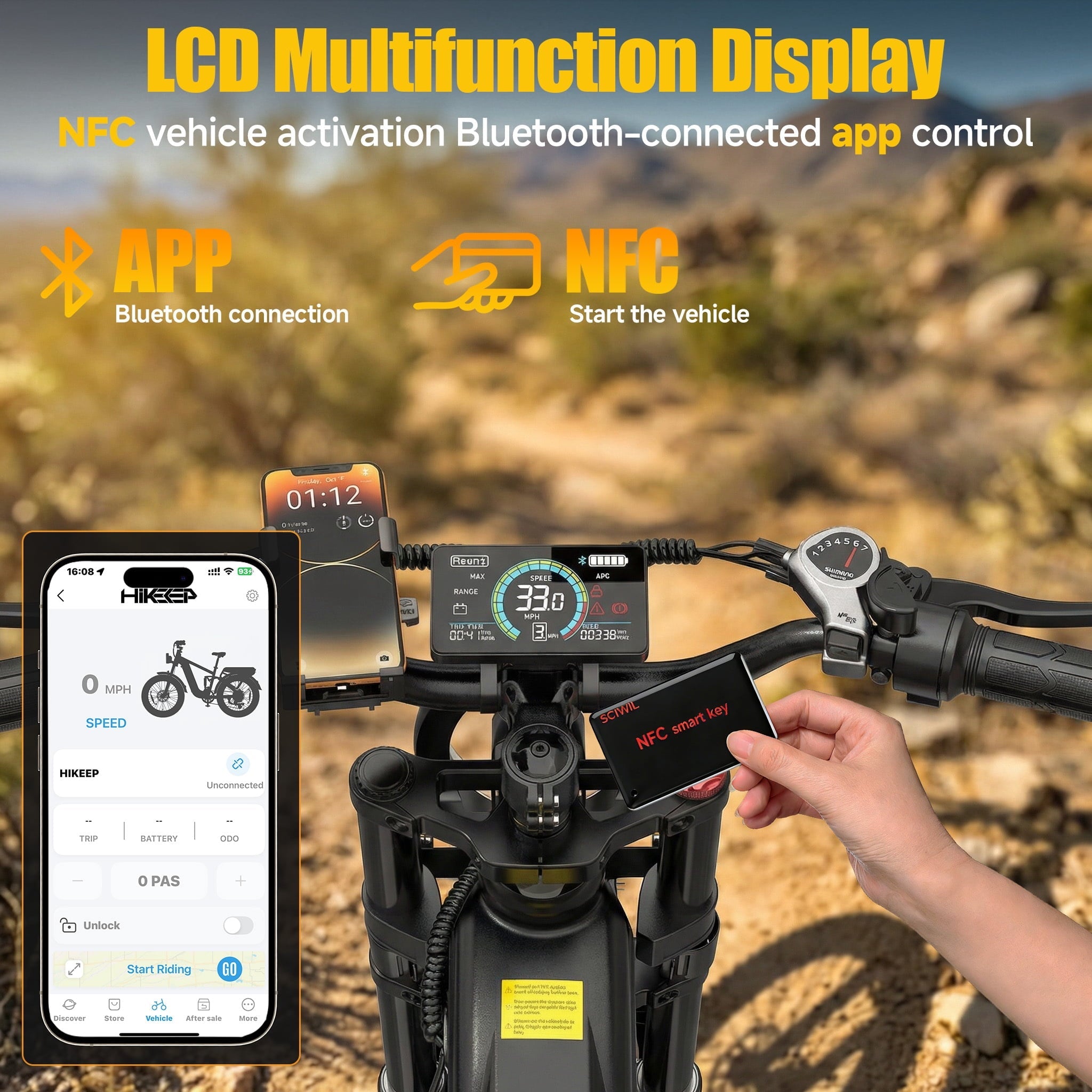 HiKeep Electric Bike for Adults, 2000W 4000W Peak Motor, 48V 25Ah Removable Lithium Battery, 26x4 Fat Tire E-Bike, 7-Speed Shimano, Full Suspension, Rear Rack, UL 2849, Black