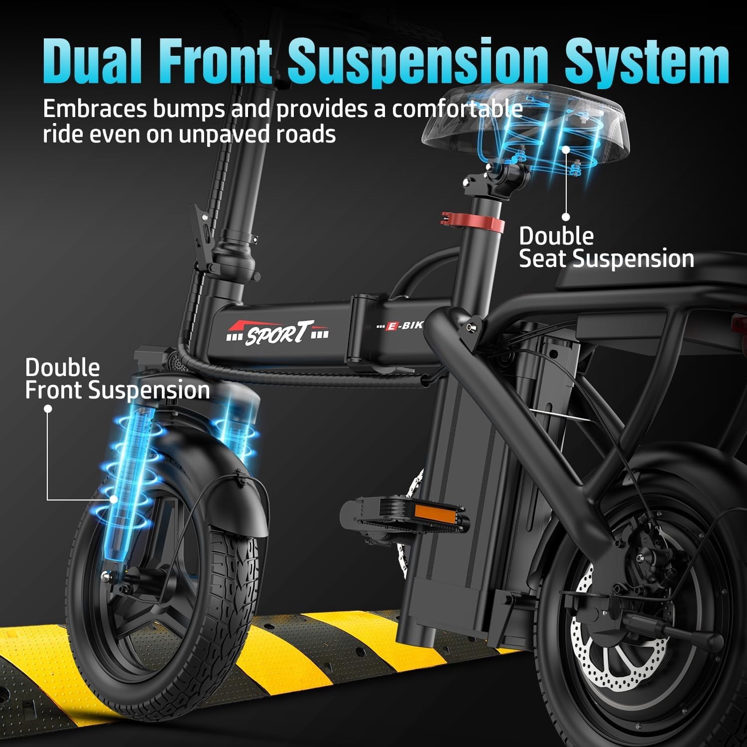 Electric Bike for Adults, 48V 10AH Removable Battery, 20MPH 25Miles Commuting Ebikes for Women Men, 500W Brushless Motor