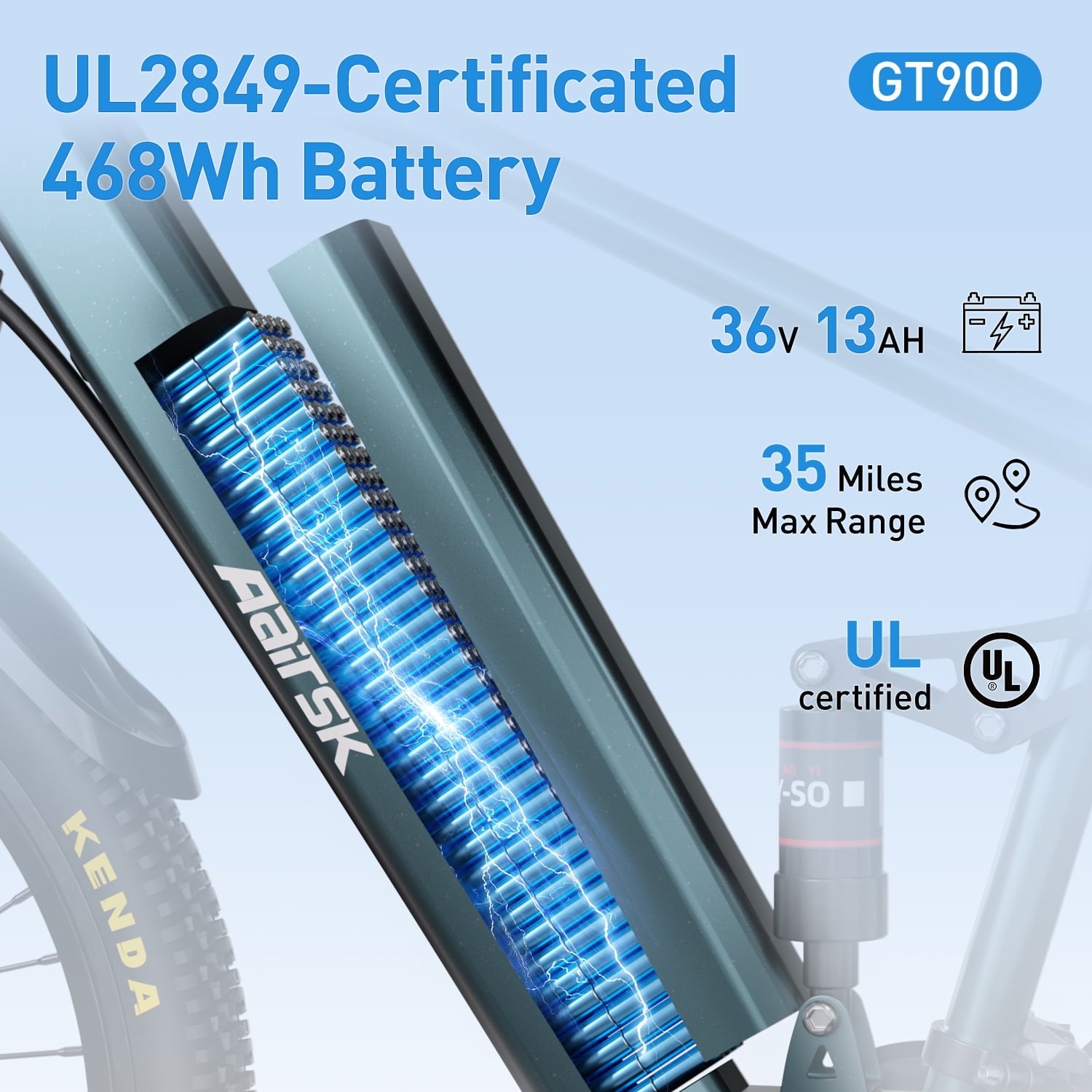 Aairsk 24'' Electric Bike for Adults, 400W E-bicycle, Top Speed 25MPH, 36V 13AH Battery, City Mountain Ebike