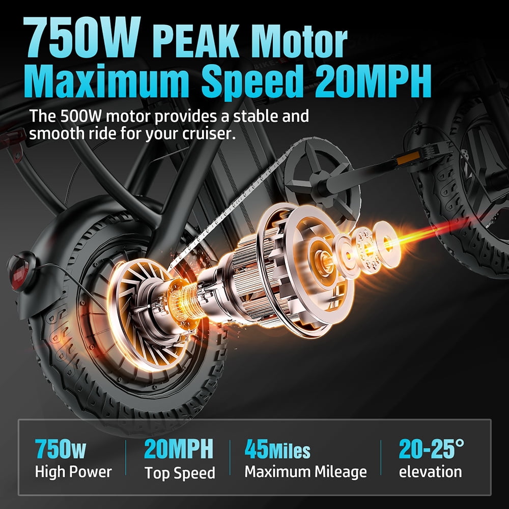 AZHAR 750W Foldable Electric Bike for Adults, 48V 10Ah Removable Battery, 14 Ebike, Electric Mini Bike,The range is 30 miles UL 2849