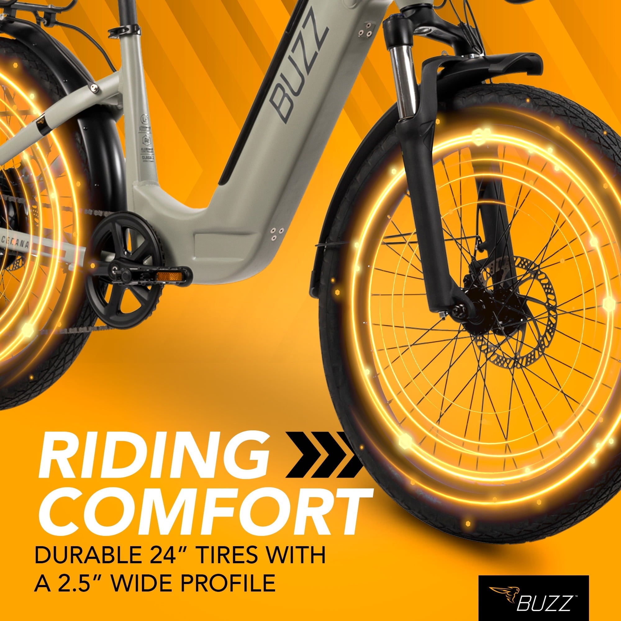Buzz 24 Cerana 2 48V Electric Bike, Fits Riders 60+, Moss Green, Adult, Unisex