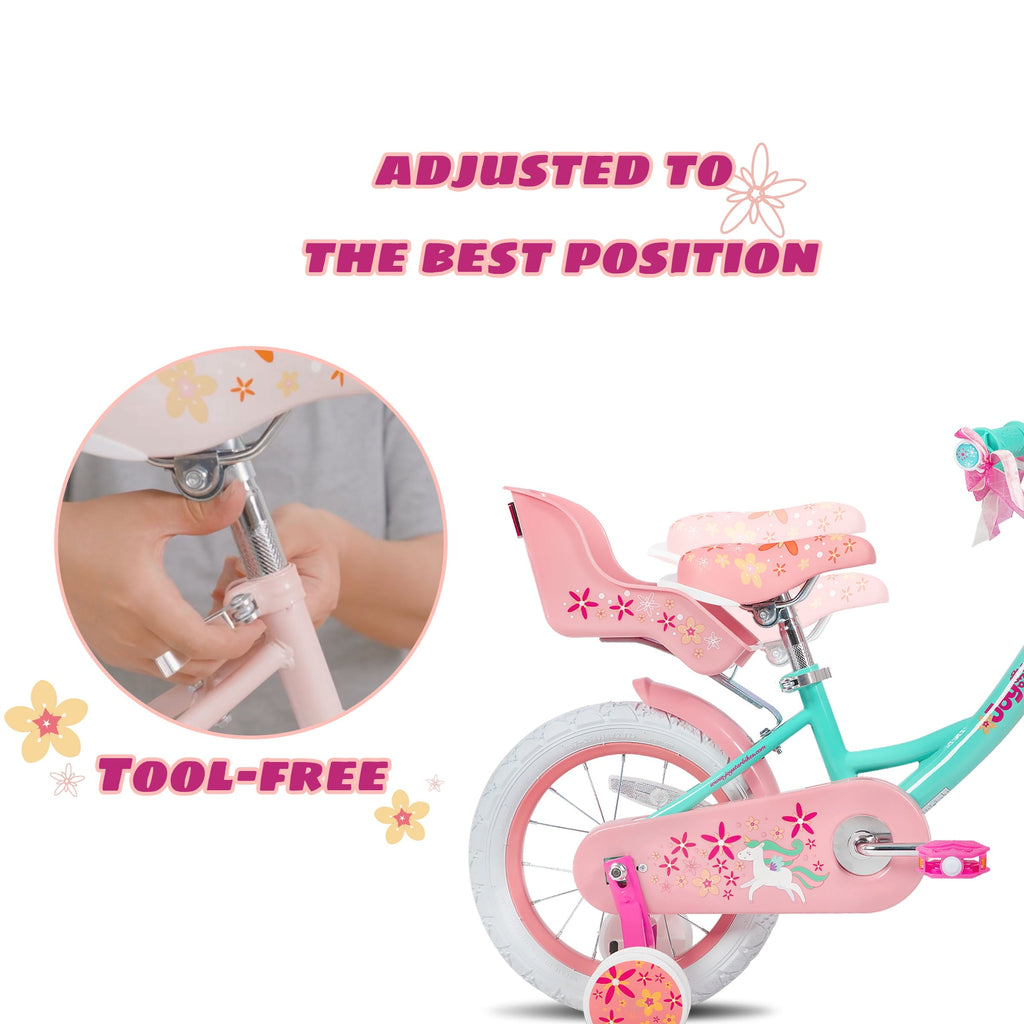 Joystar Unicorn 12inch Girls' Bike, Mint Purple
