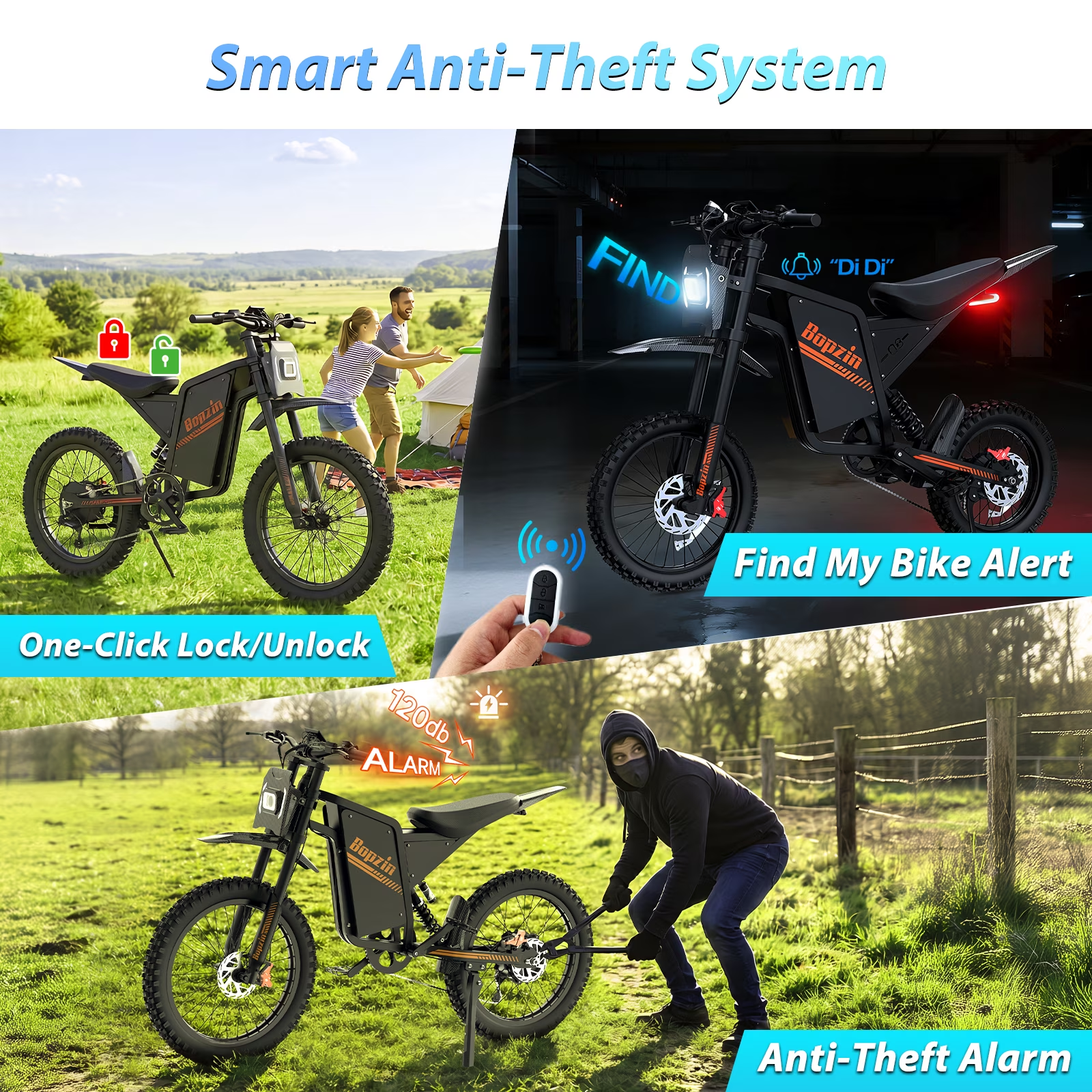 Electric Dirt Bike for Adults/Teens,Peak 2600W,Anti Theft Alarm Electric Motorcycle,60V 23AH,Max 100 Miles Removabale Battery,14/12 Tire Mountain Bike UL2849