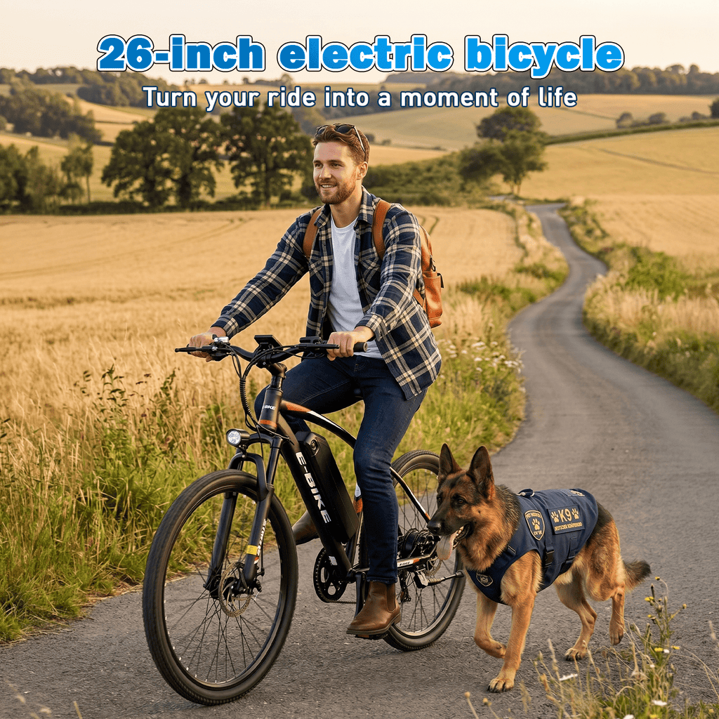 26 Electric Bike for Adults, 500W Motor, 36V Removable Battery, 25MPH & 35 Miles Range, UL2849 Certified, Dual Suspension Commuter Ebike