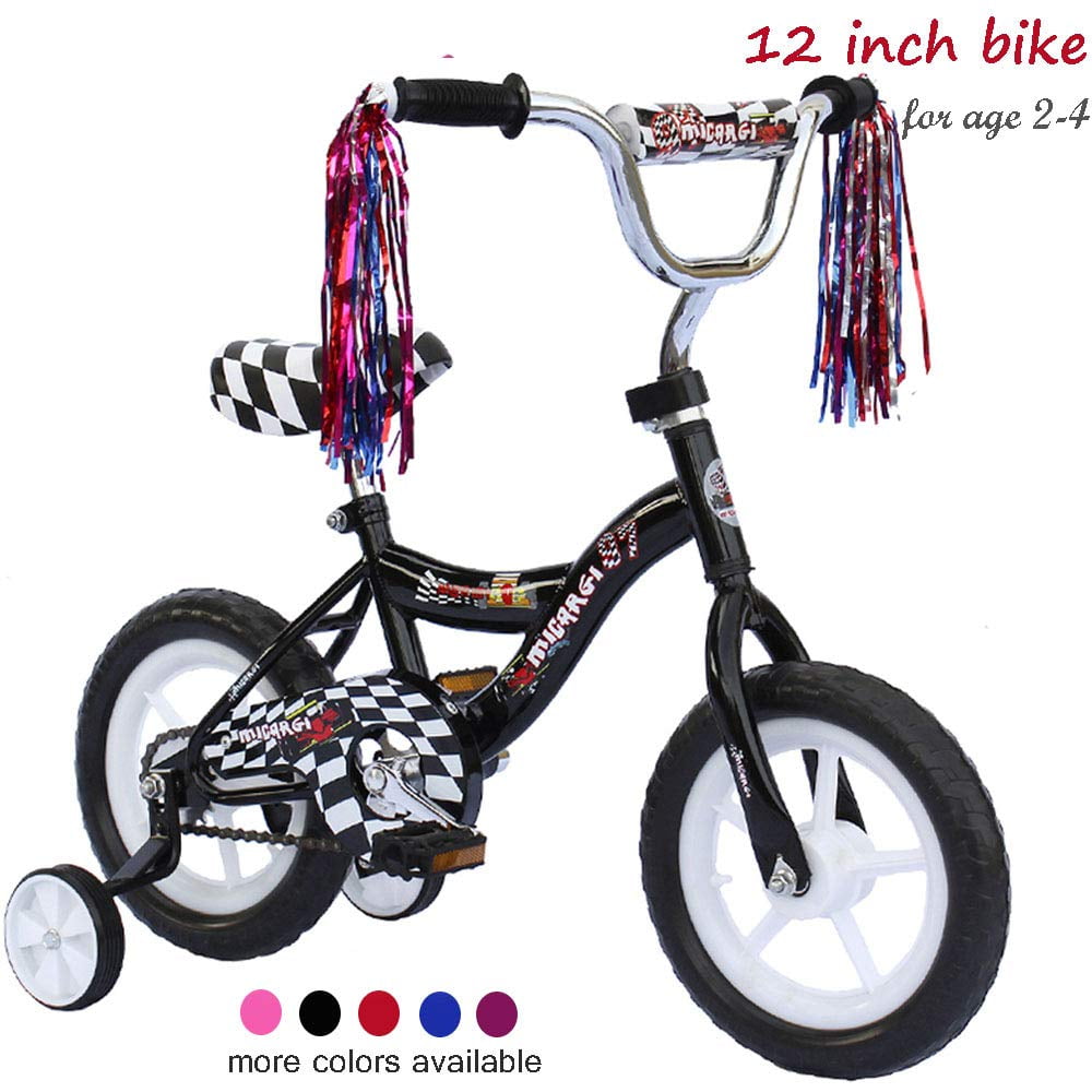 USToyOutlet 12 Kid's Beginner Bicycle for 2-4 Years Old Boys' and Girls' Bike Foam Tire for Indoor Use No Brake - Pink