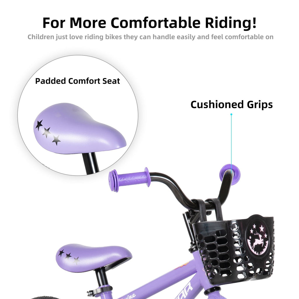 JOYSTAR Cervine 14 inch Kids Bike for Boys and Girls, Children Bicycle in Pink