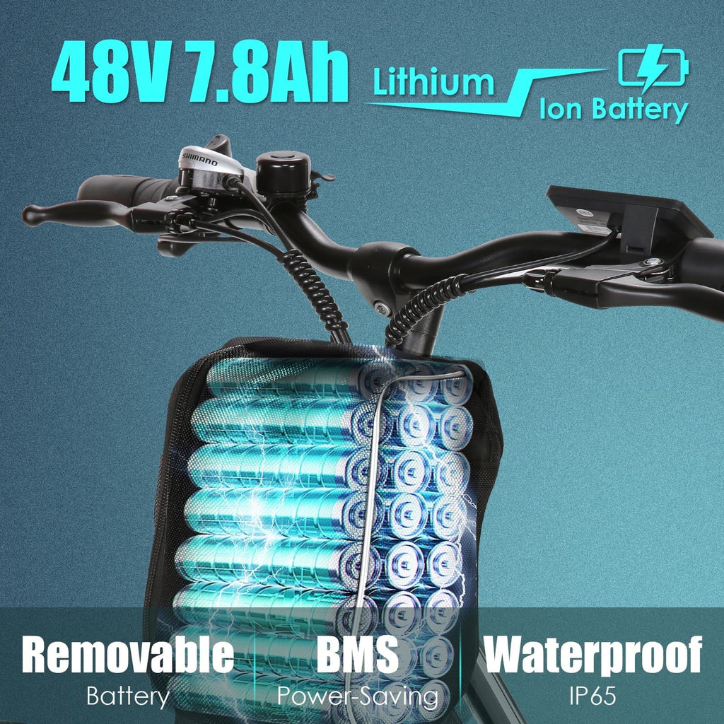 Elifine 500W Electric Bike for Adults, 26 Commuter Electric Bicycle 19.8mph City Ebike with 5 Riding Modes, 48V 7.8Ah Removable Battery UL 2849, LCD Intelligent Display Hybrid Electric Bike Red