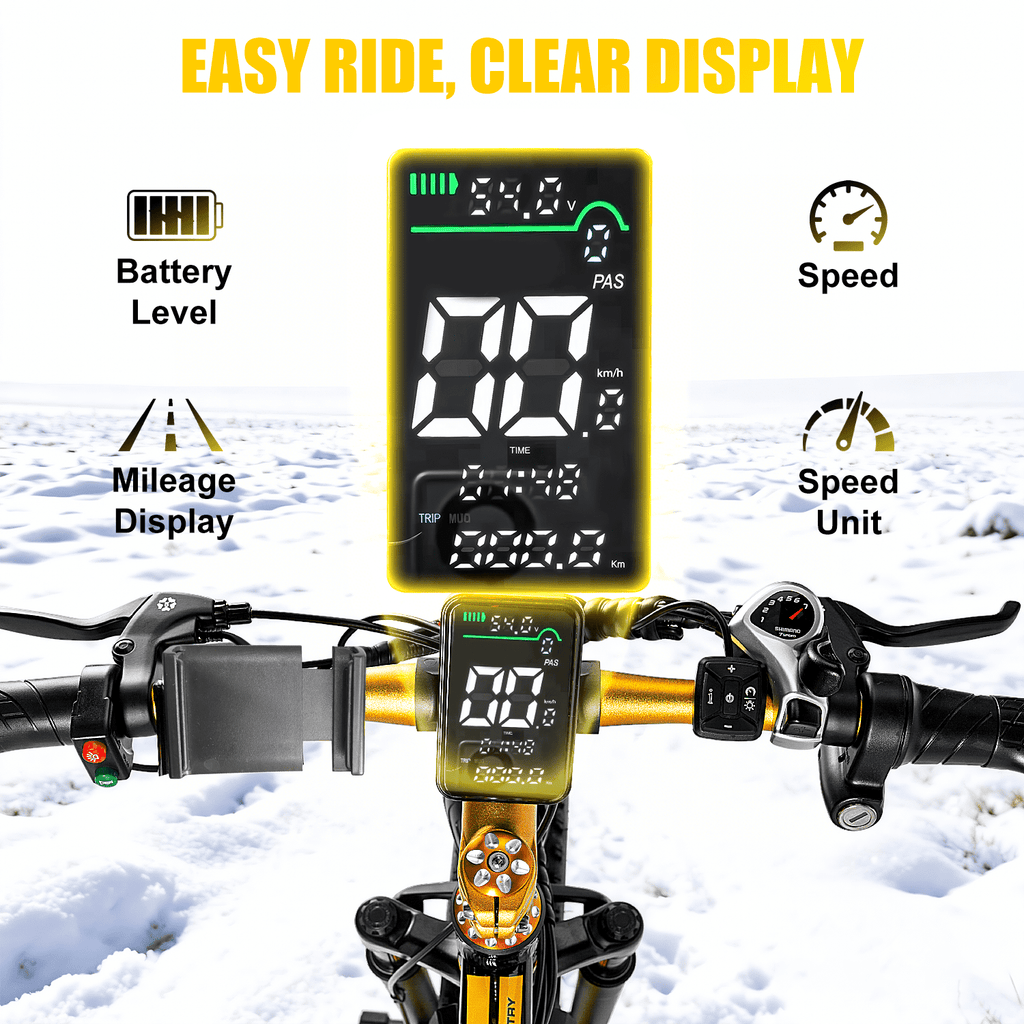 EOEOTWO 26'' Fat Tire Electric Mountain Bike for Adults, 1500W 48V 15Ah Battery, 60Miles Long Range, 34MPH High-Speed  Cruiser Ebike, All-Terrain Bicycle with Front Suspension & LED Display UL2849