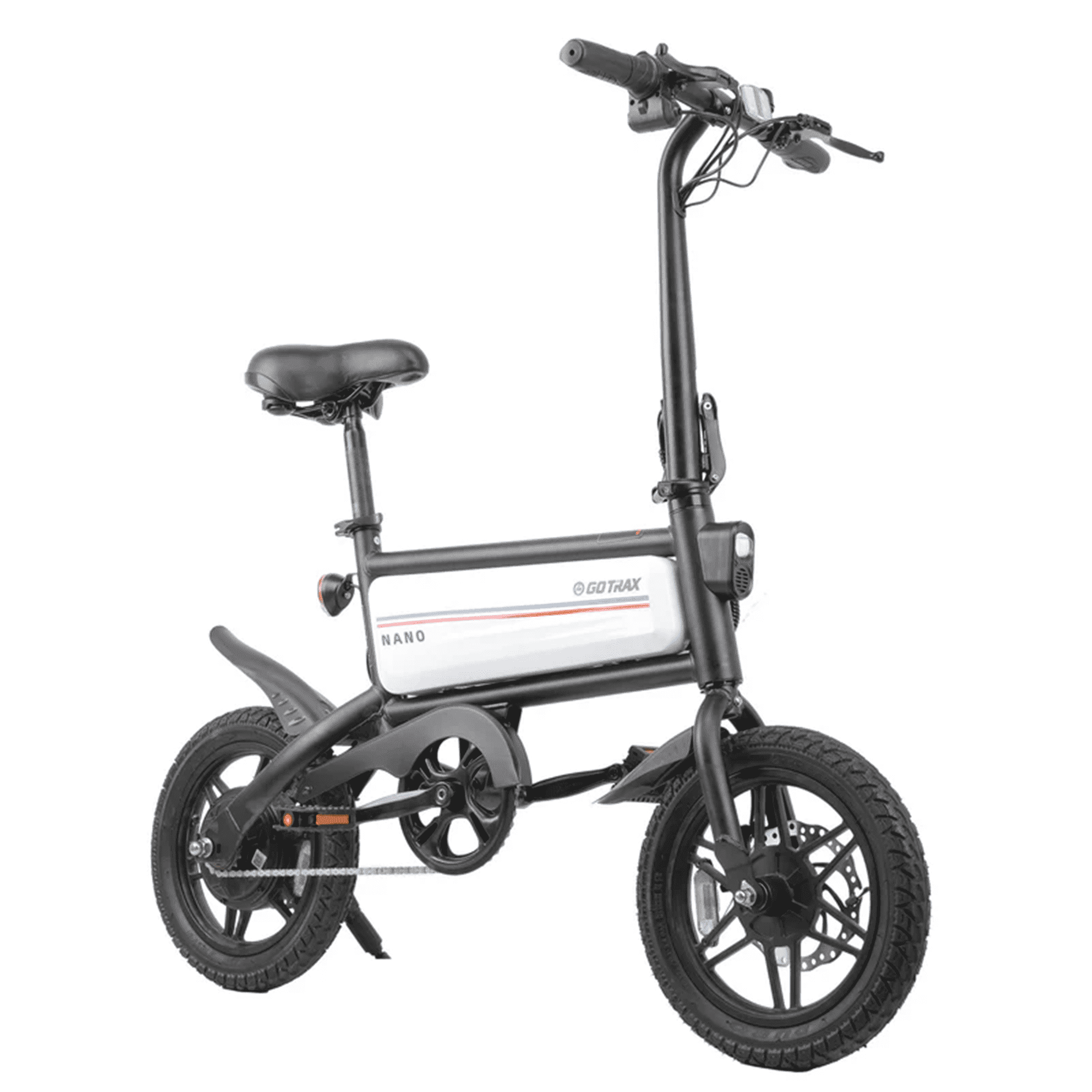 Gotrax Nano 14 Folding Adult Electric Bike,15.5mph 36V 350W Peak Foldable City Bike With LED Light,White