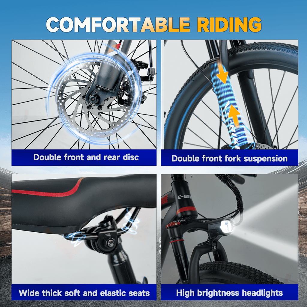 26 Electric Bike for Adults, ebike 750W Peak Power Motor, 25MPH 35Miles Electric Mountain Bike with 432Wh 12Ah Removable Battery, 7-Speed,UL 2849