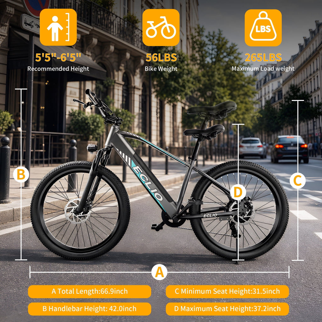24 Inch Electric Bike, E-Bike for Adults with 48V 13AH Removable Battery, Step Through Ebike for Women Men,City Electric Bicycle UL2849