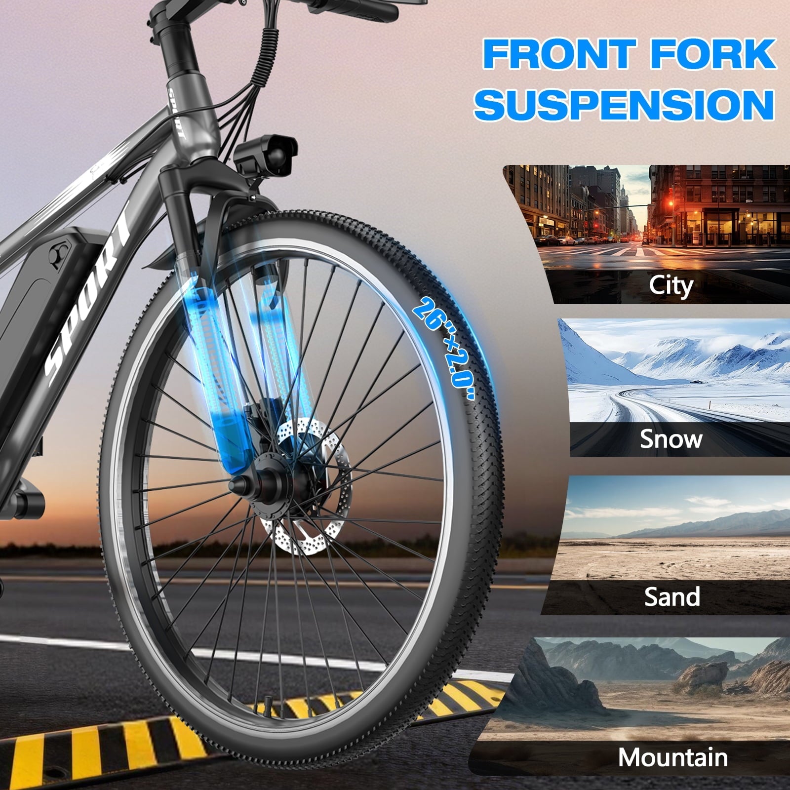 GWEIT Electric Bike, 26 Pneumatic Tires, 1500W Peak Motor Electric Mountain Bike, 25MPH 35Miles Range, 48 10.4AH Removable Battery E Bikes for Adults, UL 2849 Certification
