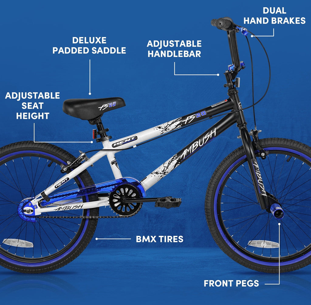 Kent Bicycles Ambush Boys' 20 BMX Kid Bike, Blue