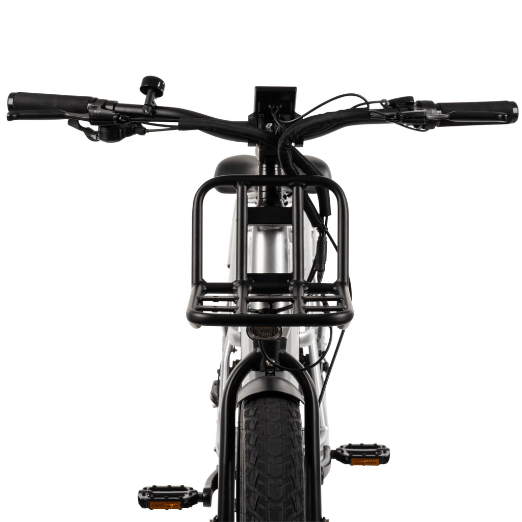 Buzz 24 Beekeeper 48V Electric Cargo Bike, Fits Riders 60+, Silver, Adult, Unisex