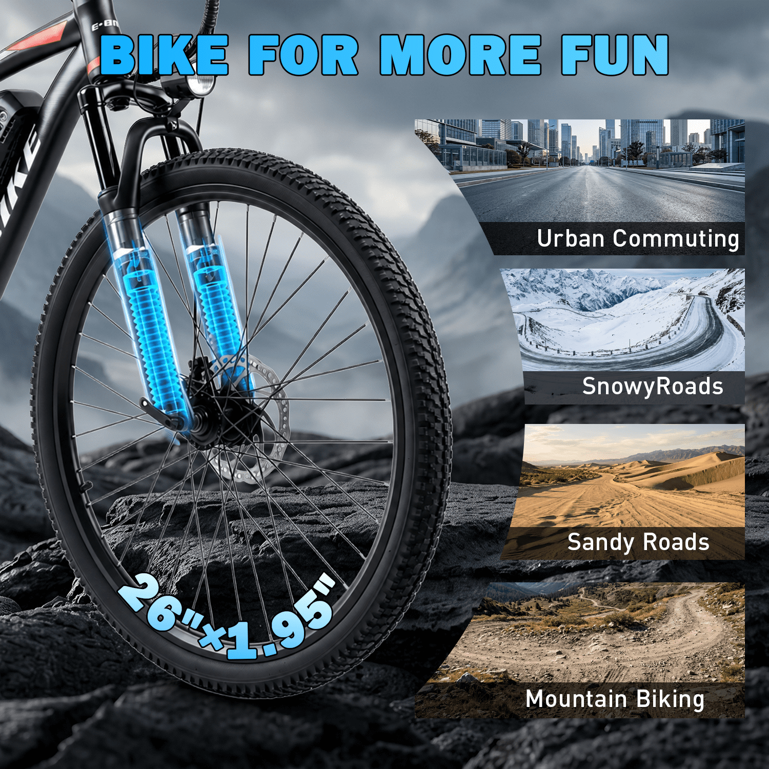 OwnGold 26 Electric Bike for Adults, 500W Peak Motor, 20MPH, 35+ Miles Range, 432Wh Battery, Commuter Ebike with Basket, 7-Speed, Lightweight, UL2849 Certified