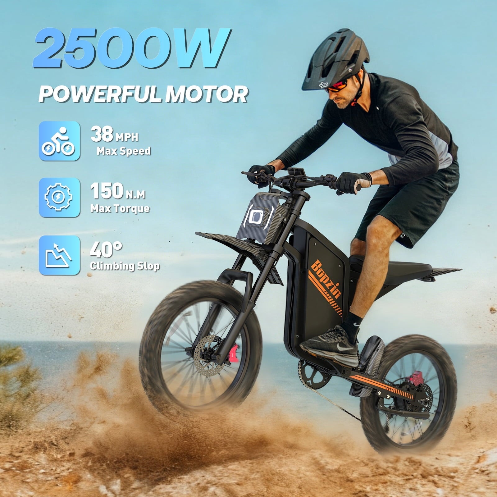 Electric Dirt Bike for Adults/Teens,Peak 2600W,Anti Theft Alarm Electric Motorcycle,60V 23AH,Max 100 Miles Removabale Battery,14/12 Tire Mountain Bike UL2849