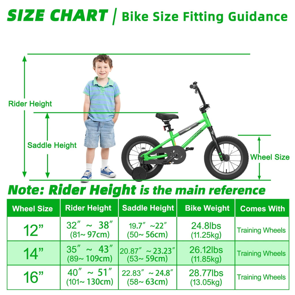 XJD BMX Style Kids Bike for 2-8 Years Old Boys Girls Toddlers 12 14 16 Inches Bicycle with Training Wheels Coaster Brake