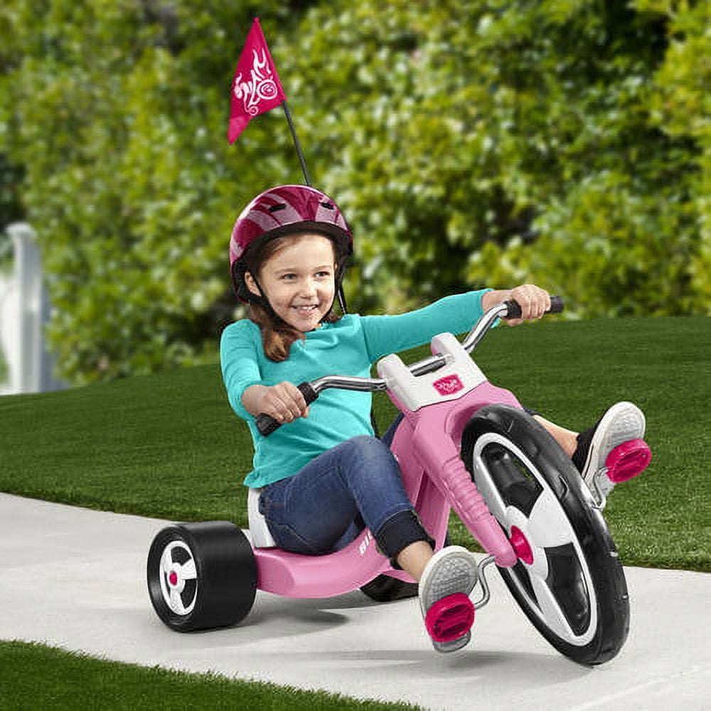 Radio Flyer Big Flyer Sport Tricycle with Adjustable Seat and Racing Design, Red, Ages 3 to 7 Years